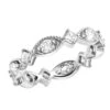 14K White Gold Women's Designer Diamond Eternity Band 1.44ct