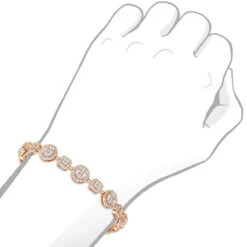 14K White Gold Women's Diamond Bracelet 6 Carat Pave Diamonds By Luxurman -Borcely Jewelry Sales 14k gold womens diamond bracelet 6 carat pave diamonds by luxurman bodro