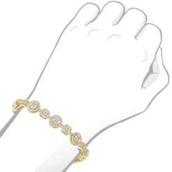 14K White Gold Women's Diamond Bracelet 6 Carat Pave Diamonds By Luxurman -Borcely Jewelry Sales 14k gold womens diamond bracelet 6 carat pave diamonds by luxurman bodye