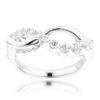 14K White Gold Women's Diamond Journey Ring 0.4ct