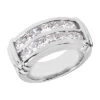 14K White Gold Women's Diamond Ring 2.38ct