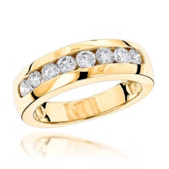 14K Yellow Gold Women's Diamond Wedding Ring 0.5 Ct