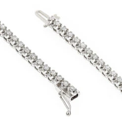 14K White Gold Women's Round Diamond Tennis Bracelet 1.80ct -Borcely Jewelry Sales 14k gold womens round diamond tennis bracelet 180ct p 5825 backwh