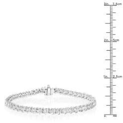 Unique 14K White Gold Infinity Diamond Tennis Bracelet For Women By LUXURMAN 2.53ct -Borcely Jewelry Sales 14k infinity diamond tennis bracelet 253ct p 22460 rulerwh