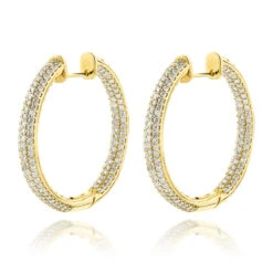 14K Rose Gold Large Inside Out Diamond Hoop Earrings 6ct 8 14K Rose Gold Large Inside Out Diamond Hoop Earrings 6ct -Borcely Jewelry Sales 14k inside out diamond hoop earrings 600ct p 35702 ye