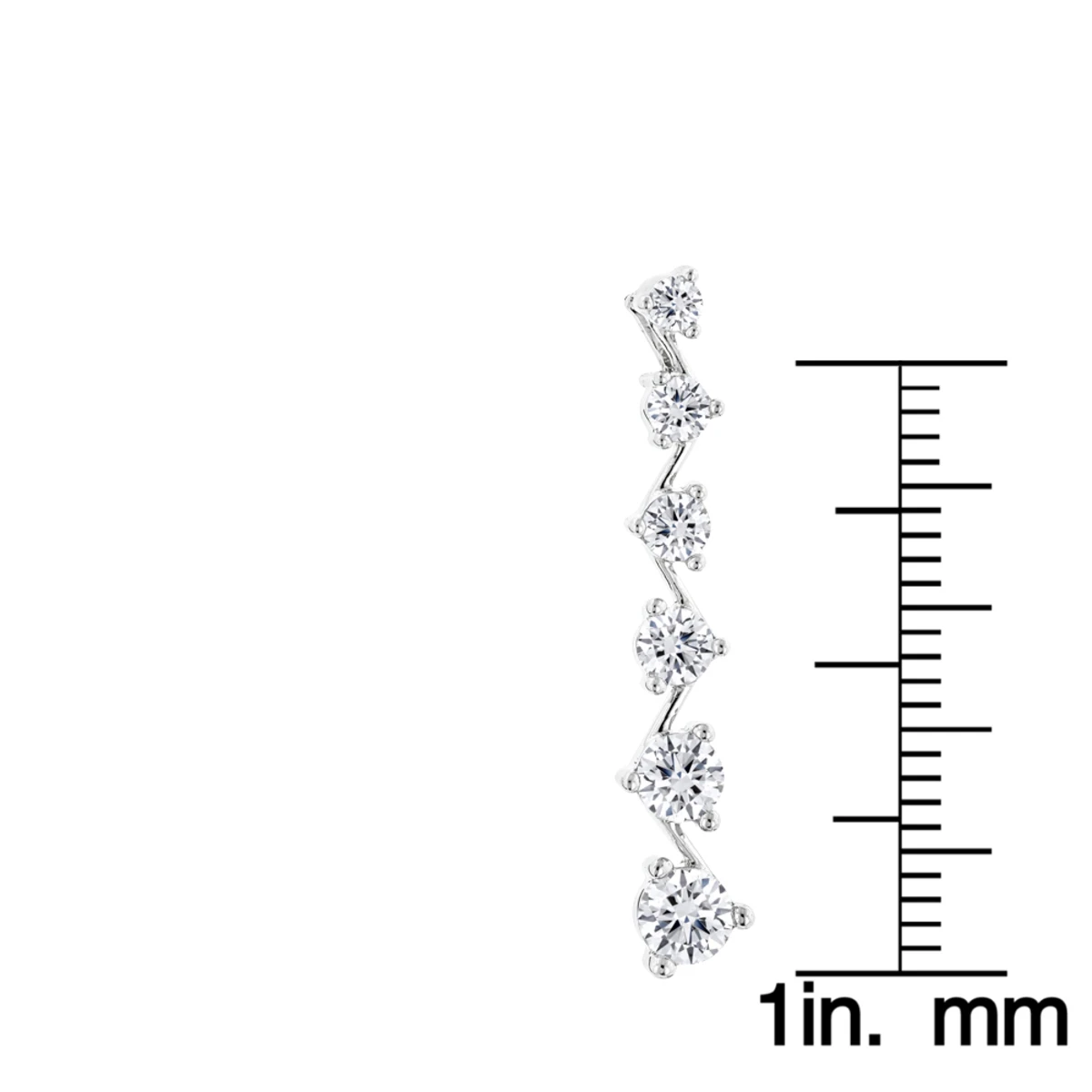 14K White Gold Journey Diamond Pendant 1.55ct 6 14K White Gold Journey Diamond Pendant 1.55ct - Image 6