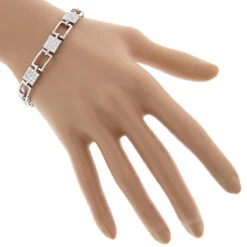 14K White Gold Ladies Diamond Bracelet 2.98ct -Borcely Jewelry Sales 14k ladies diamond bracelet 298ct p 41382 bodwh