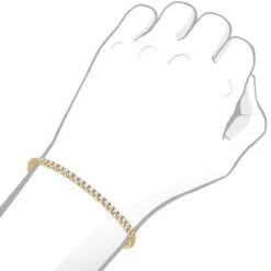 14K White Gold Round Diamond Tennis Bracelet For Women 3.55ct With 4 Prong Setting -Borcely Jewelry Sales 14k round diamond tennis bracelet 355ct p 22423 bodye