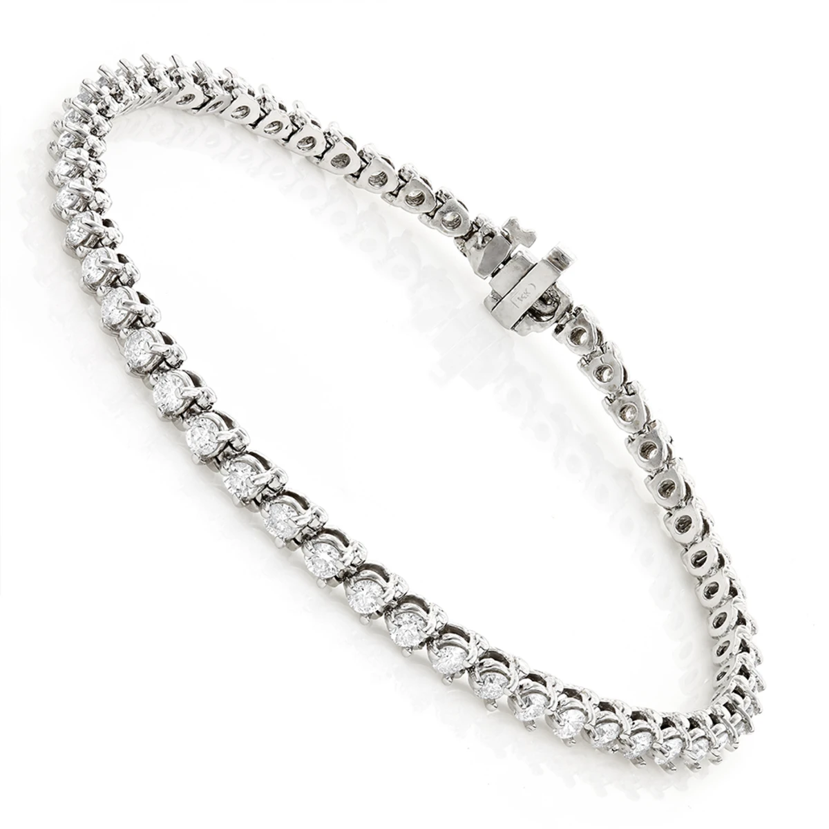 Round G VS Diamond Tennis Bracelet 4.4ct 14K White Gold 1 Round G VS Diamond Tennis Bracelet 4.4ct 14K White Gold