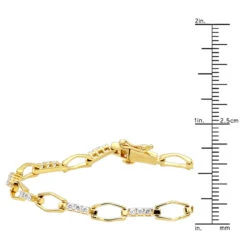 14K White Gold Round Diamond Bracelet For Women 1 Carat -Borcely Jewelry Sales 14k two tone gold round diamond bracelet 125ct p 6304 rulerye