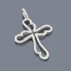 14K White Gold Unique Diamond Cross Pendant 0.32ct