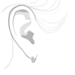 14K White Gold Unique Huggie Diamond Earrings 0.77ct 9 14K White Gold Unique Huggie Diamond Earrings 0.77ct -Borcely Jewelry Sales 14k unique huggie diamond earrings 077ct p 22348 bodwh