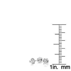 14K White Gold Earrings Round Diamond Studs 0.33ct -Borcely Jewelry Sales 14k white gold earrings round diamond studs 033ct p 298 rulerwh