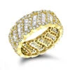 18K Yellow Gold Designer Diamond Eternity Band 2.5ct