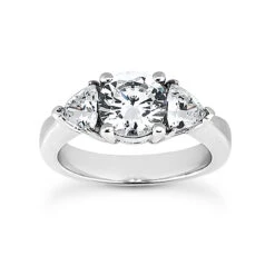 18K White Gold Diamond Engagement Ring 1.15ct 1.7mm