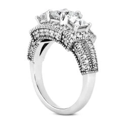 18K White Gold Diamond Engagement Ring 1.97ct -Borcely Jewelry Sales 18k gold diamond engagement ring 197ct p 34758 back white 20220426
