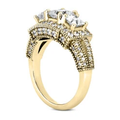 18K White Gold Diamond Engagement Ring 1.97ct -Borcely Jewelry Sales 18k gold diamond engagement ring 197ct p 34758 back yellow 20220420 20220426