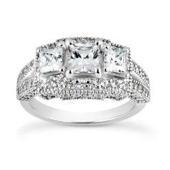 18K White Gold Diamond Engagement Ring 1.97ct
