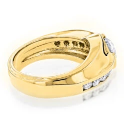 Men's Engagement Ring 18K White Gold 1.5 Carats VS Diamonds 8 Men's Engagement Ring 18K White Gold 1.5 Carats VS Diamonds -Borcely Jewelry Sales 18k gold diamond engagement ring for men 1 5 carats backye 1