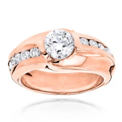 Men's Engagement Ring 18K White Gold 1.5 Carats VS Diamonds 7 Men's Engagement Ring 18K White Gold 1.5 Carats VS Diamonds -Borcely Jewelry Sales 18k gold diamond engagement ring for men 1 5 carats ro 1