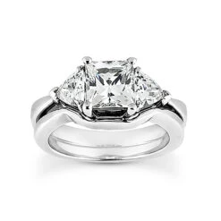 18K White Gold Diamond Engagement Ring Set 0.70ct