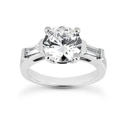 18K White Gold Diamond Engagement Ring Set 1.23ct -Borcely Jewelry Sales 18k gold diamond engagement ring set 123ct p 34116 back white 20220426