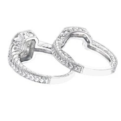 18K White Gold Diamond Engagement Ring Set 1.28ct -Borcely Jewelry Sales 18k gold diamond engagement ring set 128ct p 34934 backwh