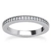Thin 18K White Gold Diamond Engagement Wedding Ring 0.23ct
