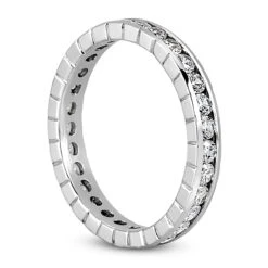 Thin 18K White Gold Diamond Eternity Band 0.84ct -Borcely Jewelry Sales 18k gold diamond eternity band 084ct p 30452 back white 20220426