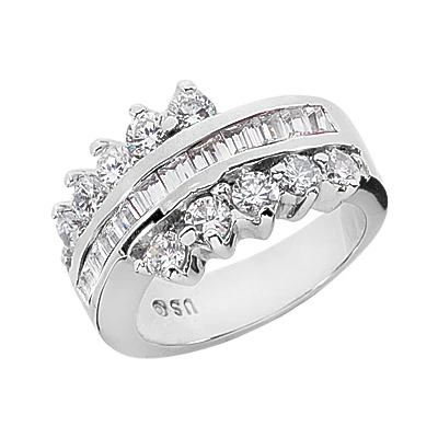 18K White Gold Diamond Right Hand Ring 2ct 1 18K White Gold Diamond Right Hand Ring 2ct