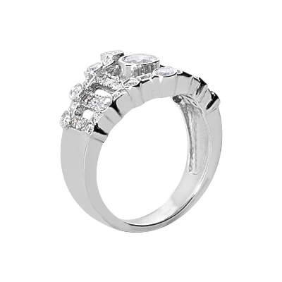 18K White Gold Diamond Right Hand Women's Ring 0.75ct 3 18K White Gold Diamond Right Hand Women's Ring 0.75ct - Image 3