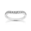 Thin 18K White Gold Diamond Wedding Band 0.33ct 2.4mm
