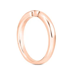 Wedding Band With A Curve For Engagement Ring 18K White Gold 2.5mm -Borcely Jewelry Sales 18k gold engagement wedding ring p 30089 back rose 20220426