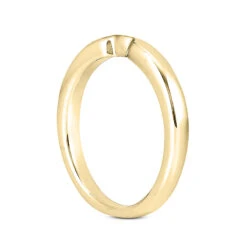 Wedding Band With A Curve For Engagement Ring 18K White Gold 2.5mm -Borcely Jewelry Sales 18k gold engagement wedding ring p 30089 back yellow 20220426