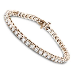 18K White Gold Inline Round Diamond Tennis Bracelet For Women 6.69ct VS Diamonds -Borcely Jewelry Sales 18k gold inline round diamond tennis bracelet 669ct vs diamonds ro