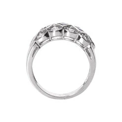 18K White Gold Ladies Diamond Ring 0.51ct -Borcely Jewelry Sales 18k gold ladies diamond ring 051ct p 32624 back white 20220426