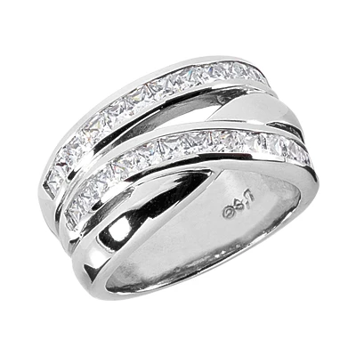 18K White Gold Ladies Diamond Ring 1.30ct 11.2mm 1 18K White Gold Ladies Diamond Ring 1.30ct 11.2mm