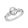 Thin 18K White Gold Ladies Diamond Ring 1.43ct
