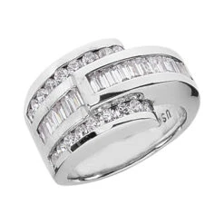 18K White Gold Ladies Diamond Ring 1.53ct