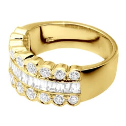 18K White Gold Ladies Diamond Ring 3.2ct Unique Wedding Band Round Baguette Diamonds 10 18K White Gold Ladies Diamond Ring 3.2ct Unique Wedding Band Round Baguette Diamonds -Borcely Jewelry Sales 18k gold ladies diamond ring 320ct p 32258 back yellow 20220426 20220601