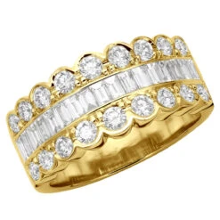 18K White Gold Ladies Diamond Ring 3.2ct Unique Wedding Band Round Baguette Diamonds 8 18K White Gold Ladies Diamond Ring 3.2ct Unique Wedding Band Round Baguette Diamonds -Borcely Jewelry Sales 18k gold ladies diamond ring 320ct p 32258 yellow