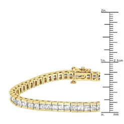 18K White Gold Princess Cut Diamond Women's Tennis Bracelet 12.62ct 23 18K White Gold Princess Cut Diamond Women's Tennis Bracelet 12.62ct -Borcely Jewelry Sales 18k gold princess cut diamond tennis bracelet 1262ct p 257 rulerye