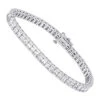 18K White Gold Princess Cut Diamond Women's Tennis Bracelet 12.62ct