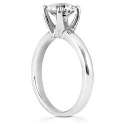 18K White Gold Round Diamond Engagement Ring 0.75ct 3mm Wide 9 18K White Gold Round Diamond Engagement Ring 0.75ct 3mm Wide -Borcely Jewelry Sales 18k gold round diamond engagement ring 075ct p 30095 back white 20220420 20220426