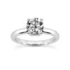 18K White Gold Round Diamond Engagement Ring 0.75ct 3mm Wide