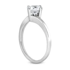 18K White Gold Round Diamond Engagement Ring 0.75ct 1.5mm 9 18K White Gold Round Diamond Engagement Ring 0.75ct 1.5mm -Borcely Jewelry Sales 18k gold round diamond engagement ring 075ct p 34044 back white 20220426