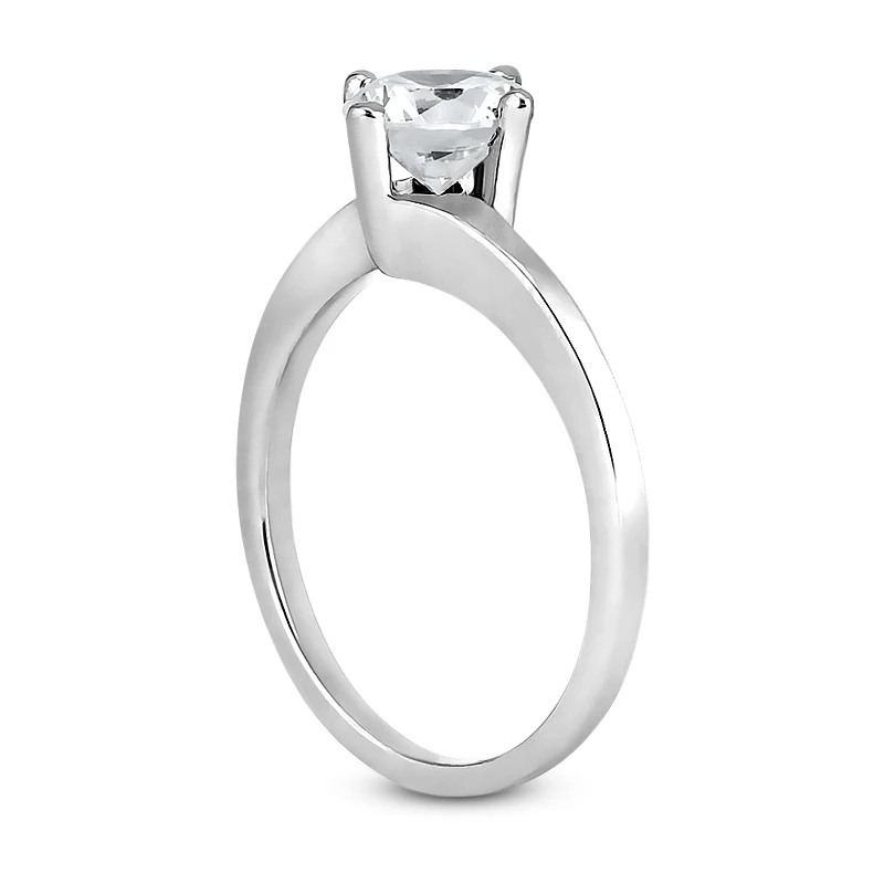 18K White Gold Round Diamond Engagement Ring 0.75ct 1.5mm 4 18K White Gold Round Diamond Engagement Ring 0.75ct 1.5mm - Image 4