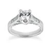 18K White Gold Round Diamond Engagement Ring 1.13ct 4.15mm