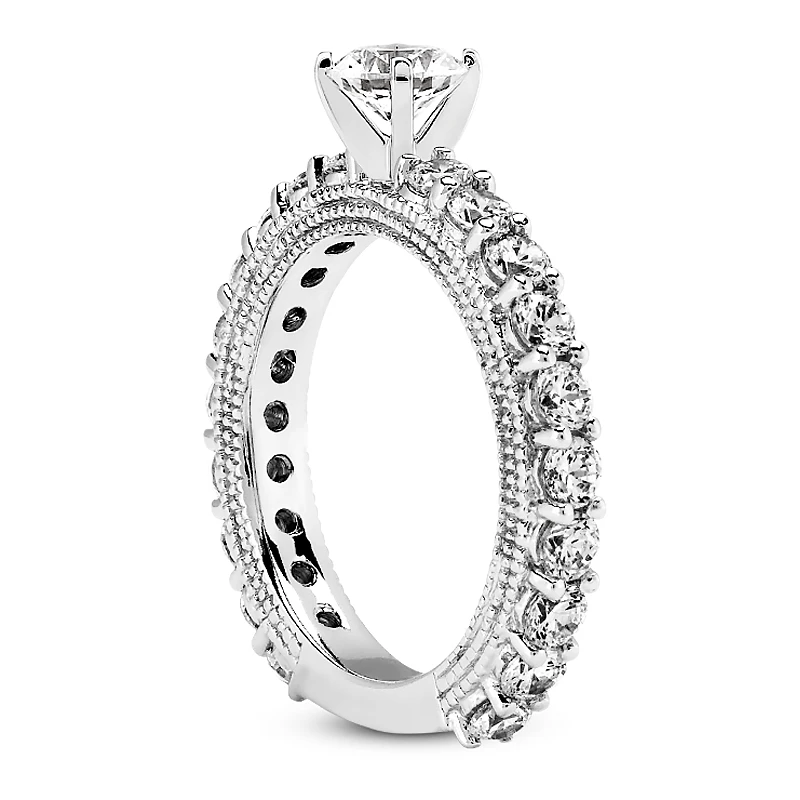 18K White Gold Round Diamond Engagement Ring 1.85ct 4 18K White Gold Round Diamond Engagement Ring 1.85ct - Image 4