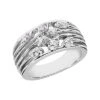 18K White Gold Round Diamond Ladies Ring 0.32ct